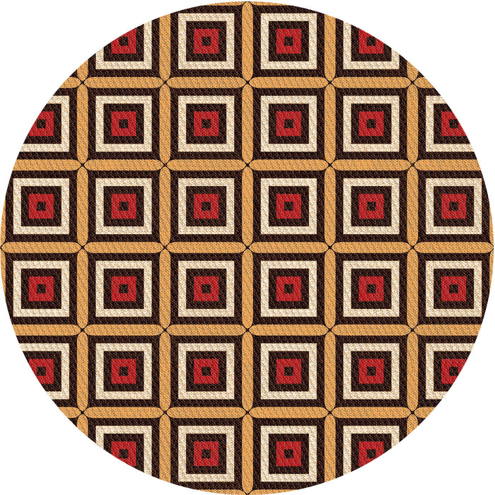 Square Machine Washable Transitional Brown Sand Brown Rug in a Living Room, wshpat501org