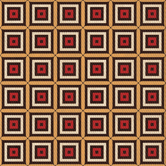 Round Patterned Brown Sand Brown Rug, pat501org