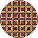 Square Patterned Brown Sand Brown Rug, pat501org