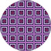 Square Patterned Violet Purple Rug, pat501pur