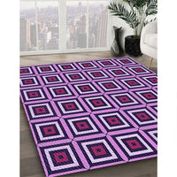 Patterned Violet Purple Rug, pat501pur