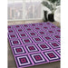 Patterned Violet Purple Rug in Family Room, pat501pur