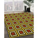 Machine Washable Transitional Night Red Rug in a Family Room, wshpat501yw