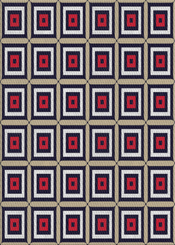 Patterned Silver Pink Novelty Rug, pat501