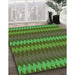 Machine Washable Transitional Army Green Rug in a Family Room, wshpat502grn