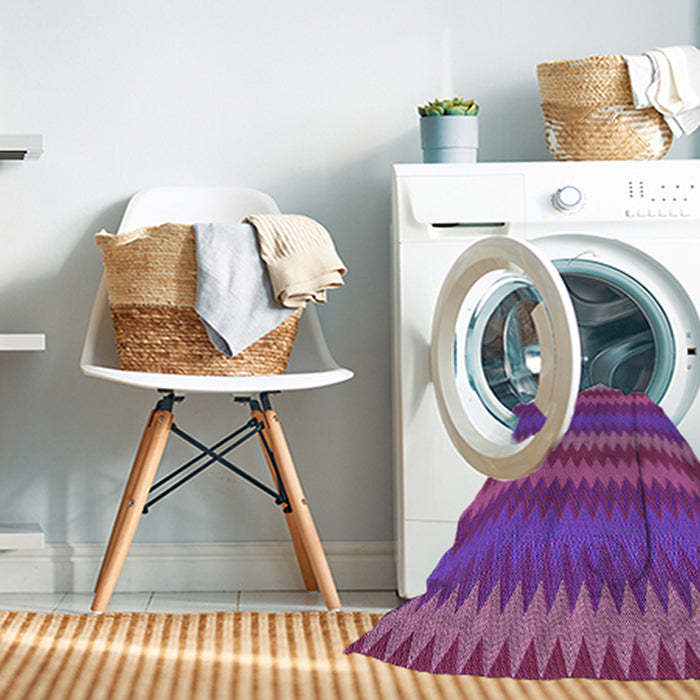 Machine Washable Transitional Medium Violet Red Pink Rug in a Washing Machine, wshpat502pur
