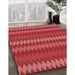 Machine Washable Transitional Red Rug in a Family Room, wshpat502rd