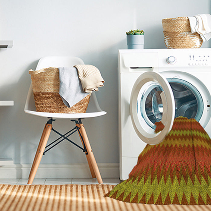 Machine Washable Transitional Caramel Brown Rug in a Washing Machine, wshpat502yw