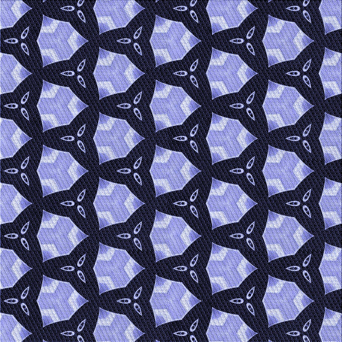 Round Patterned Night Blue Rug, pat503blu