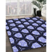 Machine Washable Transitional Night Blue Rug in a Family Room, wshpat503blu