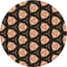 Square Patterned Brown Sand Brown Rug, pat503brn