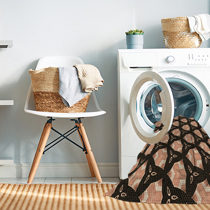 Machine Washable Transitional Brown Sand Brown Rug in a Washing Machine, wshpat503brn