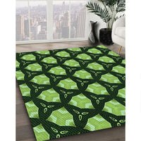 Patterned Green Rug, pat503grn