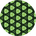 Square Patterned Green Rug, pat503grn