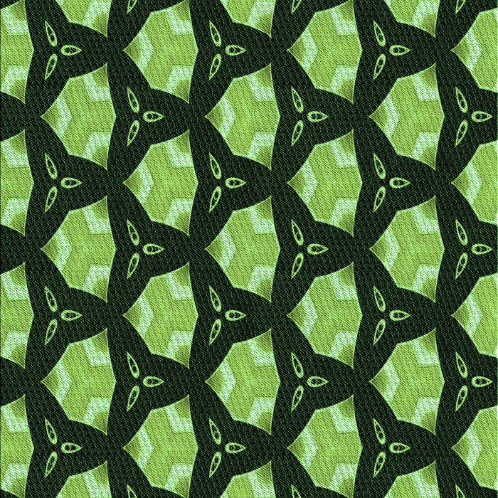 Machine Washable Transitional Green Rug, wshpat503grn