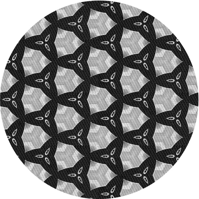 Square Machine Washable Transitional Midnight Gray Rug in a Living Room, wshpat503gry