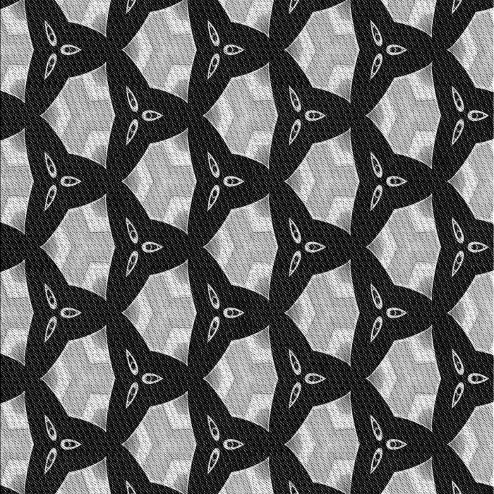 Patterned Midnight Gray Rug, pat503gry