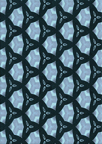 Machine Washable Transitional Deep Teal Green Rug, wshpat503lblu