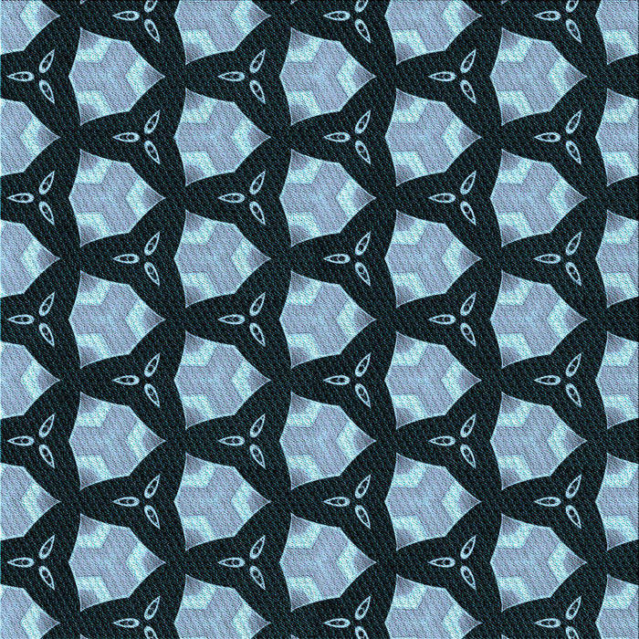 Round Patterned Deep Teal Green Rug, pat503lblu