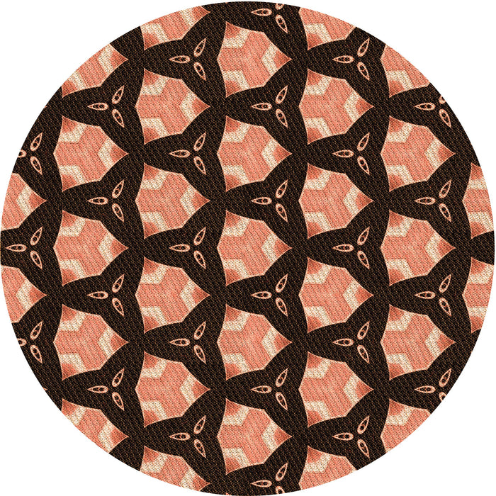 Square Patterned Orange Rug, pat503org