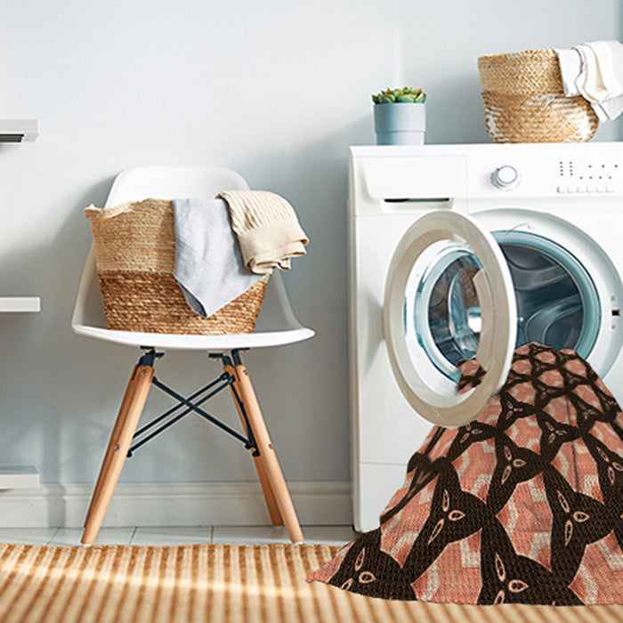 Machine Washable Transitional Orange Rug in a Washing Machine, wshpat503org