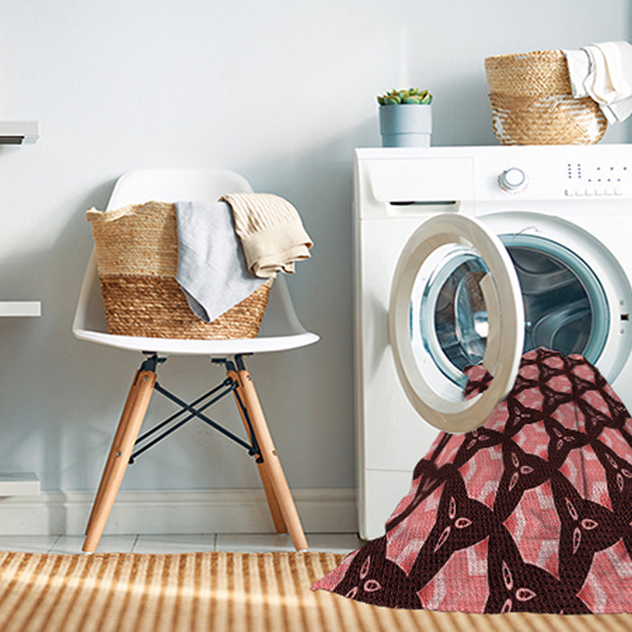 Machine Washable Transitional Red Rug in a Washing Machine, wshpat503rd