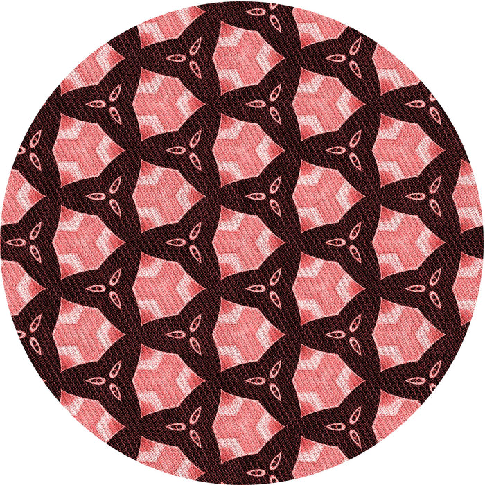 Square Patterned Red Rug, pat503rd