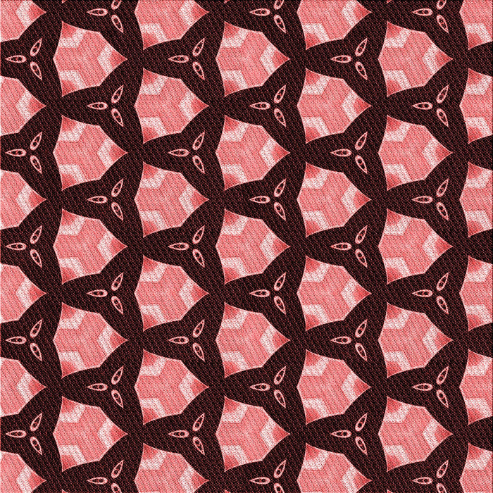 Round Patterned Red Rug, pat503rd