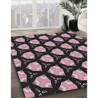 Patterned Mid Gray Novelty Rug, pat503