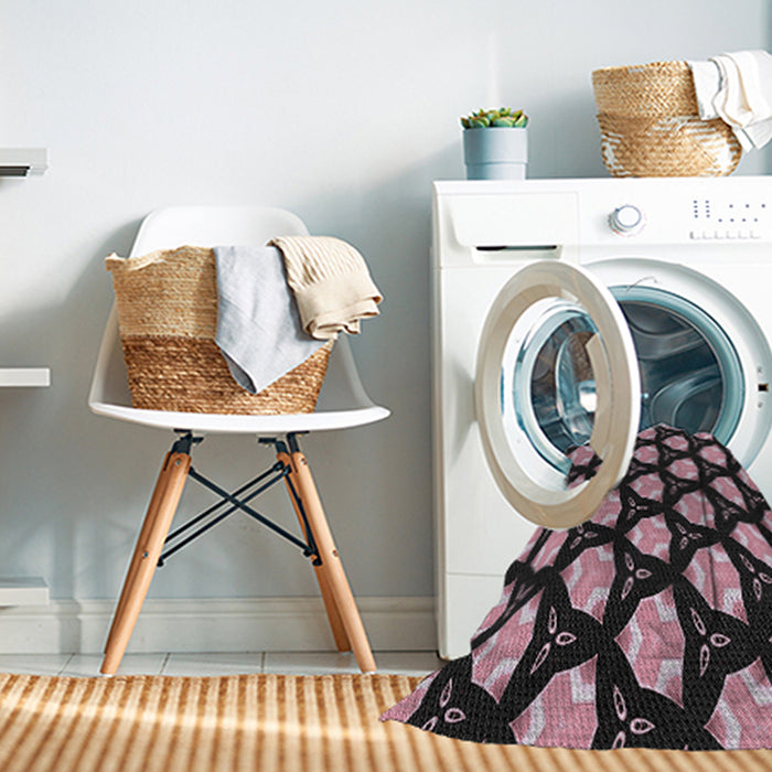 Machine Washable Transitional Midnight Gray Rug in a Washing Machine, wshpat503