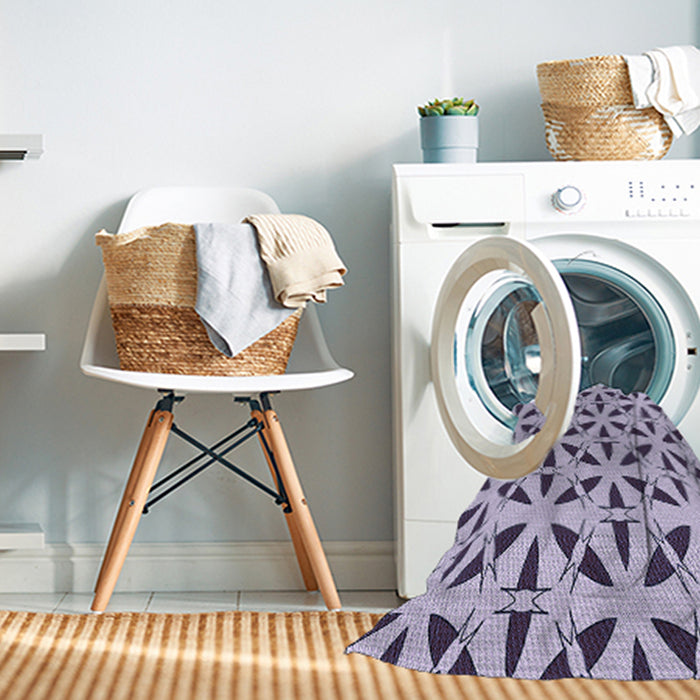 Machine Washable Transitional Purple Rug in a Washing Machine, wshpat504blu