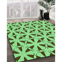 Patterned Green Rug, pat504grn