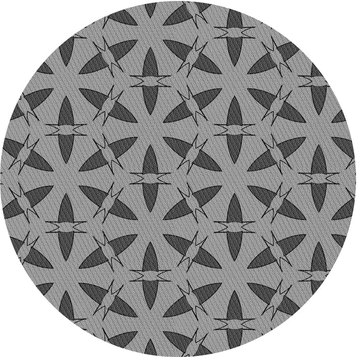 Square Patterned Gray Rug, pat504gry