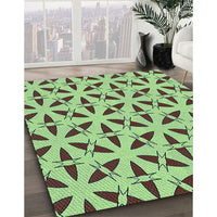 Patterned Fern Green Rug, pat504lblu