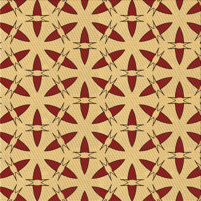 Round Patterned Mahogany Brown Rug, pat504org