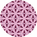 Square Machine Washable Transitional Pastel Purple Pink Rug in a Living Room, wshpat504pur