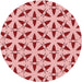 Square Patterned Red Rug, pat504rd