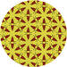 Square Patterned Yellow Rug, pat504yw