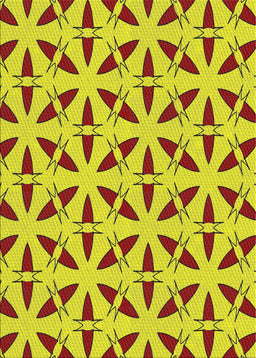Patterned Yellow Novelty Rug, pat504