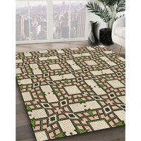 Patterned Dark Brown Rug, pat505brn