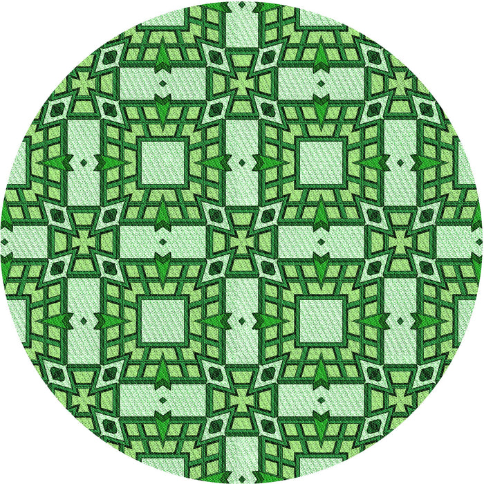 Square Machine Washable Transitional Forest Green Rug in a Living Room, wshpat505grn