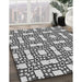 Machine Washable Transitional Gray Rug in a Family Room, wshpat505gry