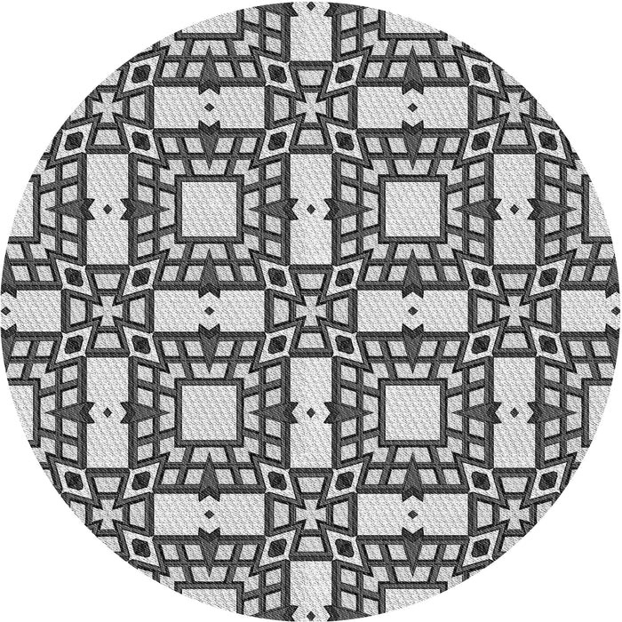 Square Patterned Gray Rug, pat505gry