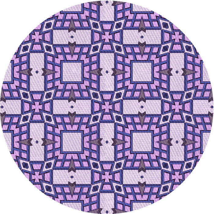 Square Patterned Amethyst Purple Rug, pat505pur