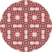 Square Patterned Pastel Pink Rug, pat505rd