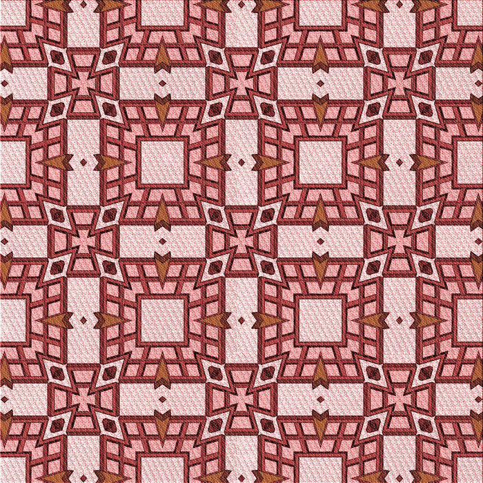 Round Patterned Pastel Pink Rug, pat505rd