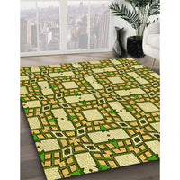 Patterned Bold Yellow Rug, pat505yw