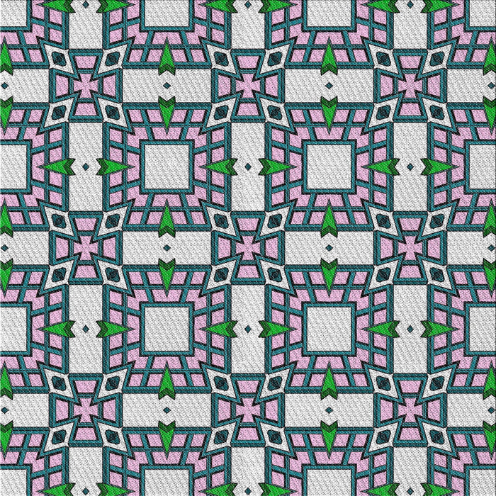 Square Patterned Light Steel Blue Novelty Rug, pat505