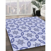 Patterned Lavender Blue Rug, pat506blu