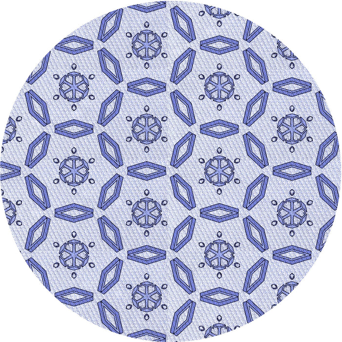 Square Machine Washable Transitional Lavender Blue Rug in a Living Room, wshpat506blu